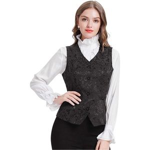 Steampunk Jacquard Waistcoat Vest